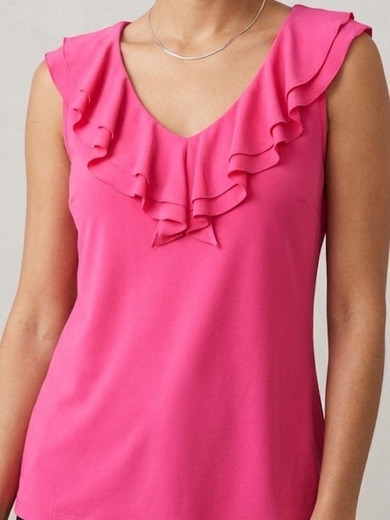 Laura Tops - Sleeveless Ruffle Top